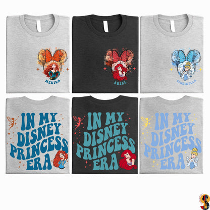 Personalized Princess Shirt, In My Disney Princess Era Sweatshirt, Disneyworld Girls Trip Tee, Disneyland Vacation Shirt,Disney Castle Shirt