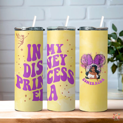 Personalized Disney Princess Tumbler, In My Disney Princess Era Cup, Custom Name Disney Castle Tumbler, Girls Trip Gift, Disneyland Vacation